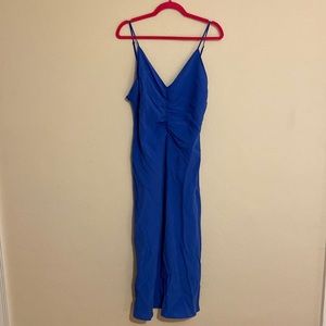 Zara NWT Silky Blue Slip Dress